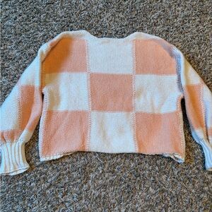 Billabong Checkered Cropped Sweater
